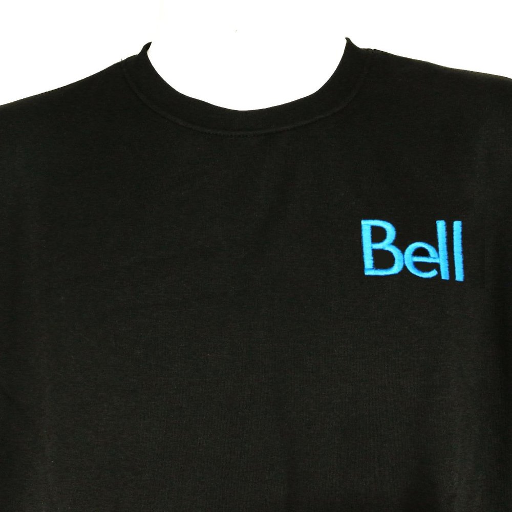 BELL Canada Telephone Employee Uniform Black Sweatshirt NEW Size L Large - Picture 3 of 9